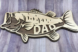 Gift for Dad | Fathers Day Gift | Personalized Gift | Dad Fishing Gift | Personalized Bass Fish | Bass Fishing | Man Cave Sign | Custom Sign