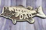 Gift for Dad | Fathers Day Gift | Personalized Gift | Dad Fishing Gift | Personalized Bass Fish | Bass Fishing | Man Cave Sign | Custom Sign