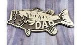 Gift for Dad | Fathers Day Gift | Personalized Gift | Dad Fishing Gift | Personalized Bass Fish | Bass Fishing | Man Cave Sign | Custom Sign