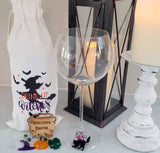 Halloween Wine Bag with Wine Charms | Halloween gift set for Hostess | Drink up Witches Wine Bag