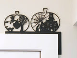 Halloween Sign | Custom Door Trim | Witch Haunted House | Door Trim Sitter | Holiday Door Decoration | Custom Door Sitter | Halloween Witch