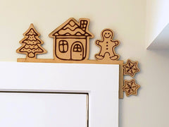 Christmas Sign | Custom Door Trim | Christmas Gingerbread Decor | Door Trim Sitter | Holiday Door Sign | Gingerbread House Sign |