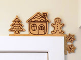 Christmas Sign | Custom Door Trim | Christmas Gingerbread Decor | Door Trim Sitter | Holiday Door Sign | Gingerbread House Sign |