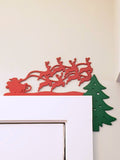 Christmas Door Decor | Custom Door Decor | Santa's Sleigh | Door Trim Sitter | Holiday Door Decoration | Custom Trim Sitter | Christmas Eve