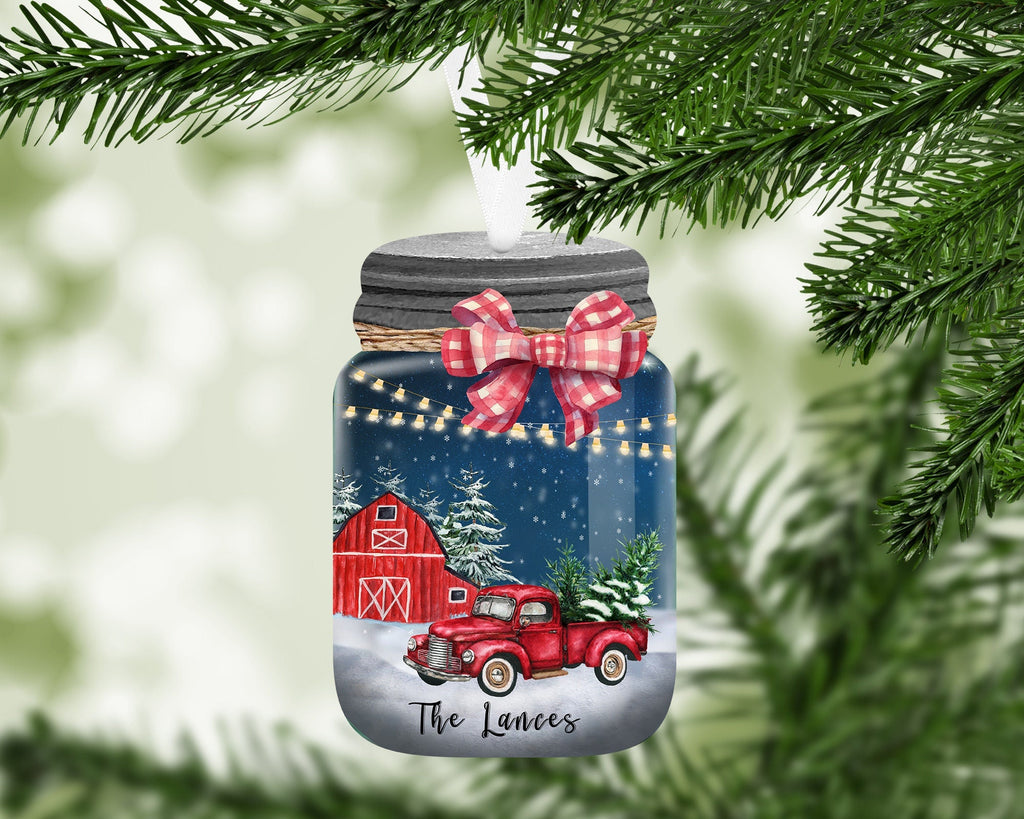 Personalized Christmas Ornament | Personalized Ornament | Family Ornament | Custom Ornament | Christmas Ornament | Farm Truck Ornament