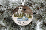 Personalized Christmas Ornament | Personalized Ornament | Family Ornament | Custom Ornament | Christmas Ornament | Vintage Truck Ornament