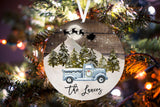 Personalized Christmas Ornament | Personalized Ornament | Family Ornament | Custom Ornament | Christmas Ornament | Vintage Truck Ornament