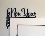 Welcome Sign | Custom Door Trim | Happy New Year Corner | Door Trim Sitter | Custom Door Sign | Custom Door Sitter | Happy New Year Sign