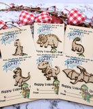 Valentine Cards | Preschool Elementary School Valentines | Non Candy Valentines | Valentine Pocket Hugs | Valentine Gifts | Dinosaur Cards