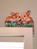 Easter Sign | Custom Door Corner | Easter Bunny | Door Trim Sitter | Holiday Door Decoration | Door Frame Trim Sitter | Easter Door Sign
