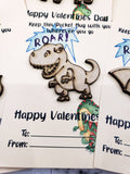 Valentine Cards | Preschool Elementary School Valentines | Non Candy Valentines | Valentine Pocket Hugs | Valentine Gifts | Dinosaur Cards
