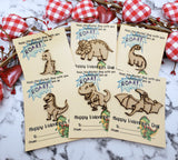 Valentine Cards | Preschool Elementary School Valentines | Non Candy Valentines | Valentine Pocket Hugs | Valentine Gifts | Dinosaur Cards