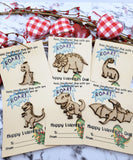 Valentine Cards | Preschool Elementary School Valentines | Non Candy Valentines | Valentine Pocket Hugs | Valentine Gifts | Dinosaur Cards