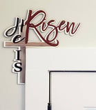 He is Risen Sign | Custom Door Corner | Religious Easter | Door Trim Sitter | Holiday Door Decoration | Door Frame Sitter | Easter Door Sign