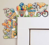 Easter Sign | Custom Door Corner | Easter Gnome | Door Trim Sitter | Holiday Door Decoration | Door Frame Sitter | Easter Door Sign