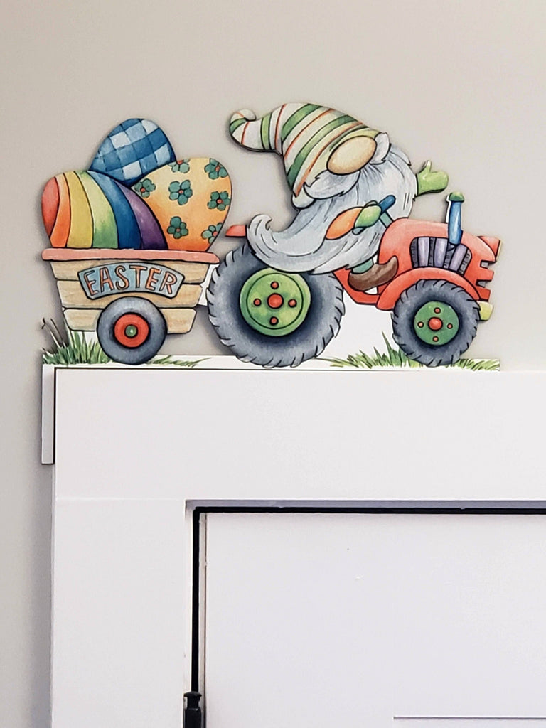 Easter Sign | Custom Door Corner | Easter Gnome | Door Trim Sitter | Holiday Door Decoration | Door Frame Sitter | Easter Door Sign