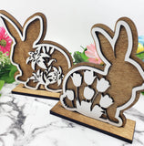 Easter Shelf Sitters | Easter home Decor | Spring Decor | Wood Home Decor | Spring Floral Shelf Sitters | Spring Flowers | Easter Bunnies