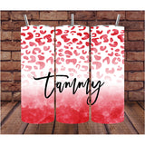 Personalized Gift | Wine Tumbler | RED Glitter Leopard Tumbler | Gifts for Her | Drink Tumbler | Gift for Mom | Mother's Day Gift | Unique