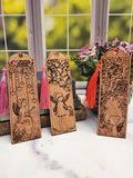 Wood Fairy Themed Bookmarks | Great Gift for Booklovers and Fairy Lovers | Set of 3 Wooden Bookmarks with Fairies