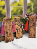 Wood Fairy Themed Bookmarks | Great Gift for Booklovers and Fairy Lovers | Set of 3 Wooden Bookmarks with Fairies