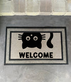Welcome Mat | Funny Housewarming Gift | Cat Front Door Welcome Mat | Great gift for new Homeowners, Birthdays or any Occasion