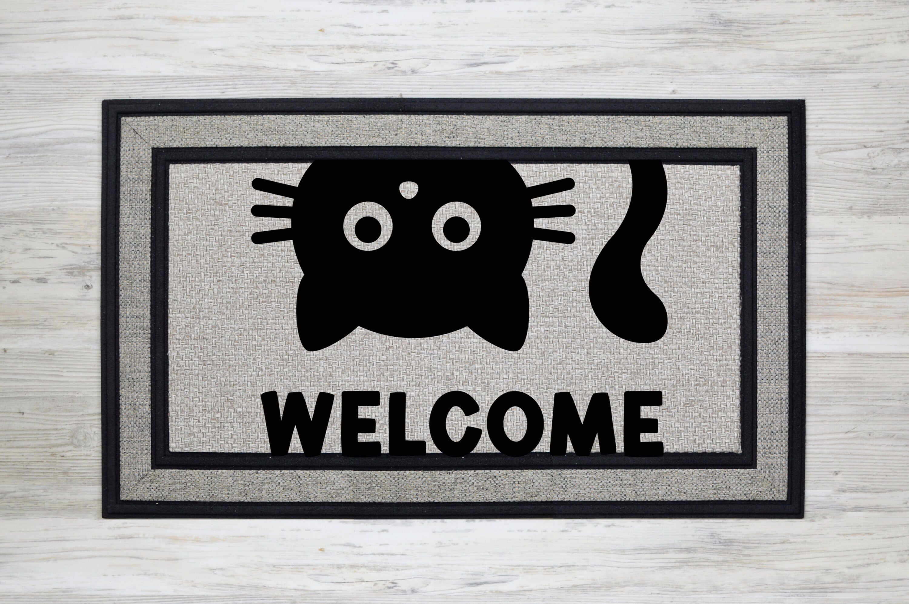 Welcome Mat | Funny Housewarming Gift | Cat Front Door Welcome Mat | Great gift for new Homeowners, Birthdays or any Occasion