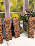 Wood Floral Themed Bookmarks | Gift for Booklovers and Gardening Lovers | Set of 4 Wooden Bookmarks with Flowers