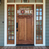 Welcome Home Door Sign with Interchangeable Parts | Holiday Front Door Sign | Wood Hanging Door Sign with Magnetic Custom Seasonal Signs