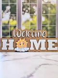 Welcome Home Door Sign with Interchangeable Parts | Holiday Front Door Sign | Wood Hanging Door Sign with Magnetic Custom Seasonal Signs