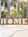 Welcome Home Door Sign with Interchangeable parts | Holiday Front Door Sign | Wood Hanging Door Sign with Magnetic Custom Seasonal Signs