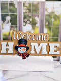 Welcome Home Door Sign with Interchangeable Parts | Holiday Front Door Sign | Wood Hanging Door Sign with Magnetic Custom Seasonal Signs