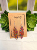 Acrylic Floral Owl Earrings, Cute Owl Dangle Earrings, Owl Earrings, Earring Gift, Dangle Earrings, Beautiful Jewelry Gift, Owl Gift