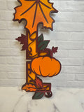 Fall Sign | Painted Custom Fall Sign | Unique Autumn Decor | Fall Door Decor | Fall leaves Hanging Sign | Large 20"x7" Wood Sign