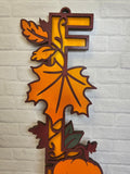 Fall Sign | Painted Custom Fall Sign | Unique Autumn Decor | Fall Door Decor | Fall leaves Hanging Sign | Large 20"x7" Wood Sign