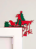 Christmas Door Corner | Custom Door Decor | Falling Elf | Door Trim Sitter | Holiday Door Sign | Custom Trim Sitter | Christmas Elves
