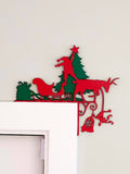 Christmas Door Corner | Custom Door Decor | Falling Elf | Door Trim Sitter | Holiday Door Sign | Custom Trim Sitter | Christmas Elves