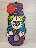 Boo Halloween Sign | Painted Custom Clown Sign | Unique Halloween Decor | Halloween Door Decor | BOO Hanging Sign | Large 20"x9" Wood Sign