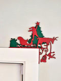 Christmas Door Corner | Custom Door Decor | Falling Elf | Door Trim Sitter | Holiday Door Sign | Custom Trim Sitter | Christmas Elves