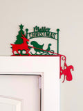 Merry Christmas Sign | Custom Door Trim | Christmas Decor | Door Trim Sitter | Holiday Door Corner | Custom Door Sign | Santa Humor