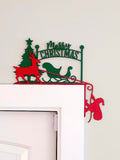 Merry Christmas Sign | Custom Door Trim | Christmas Decor | Door Trim Sitter | Holiday Door Corner | Custom Door Sign | Santa Humor