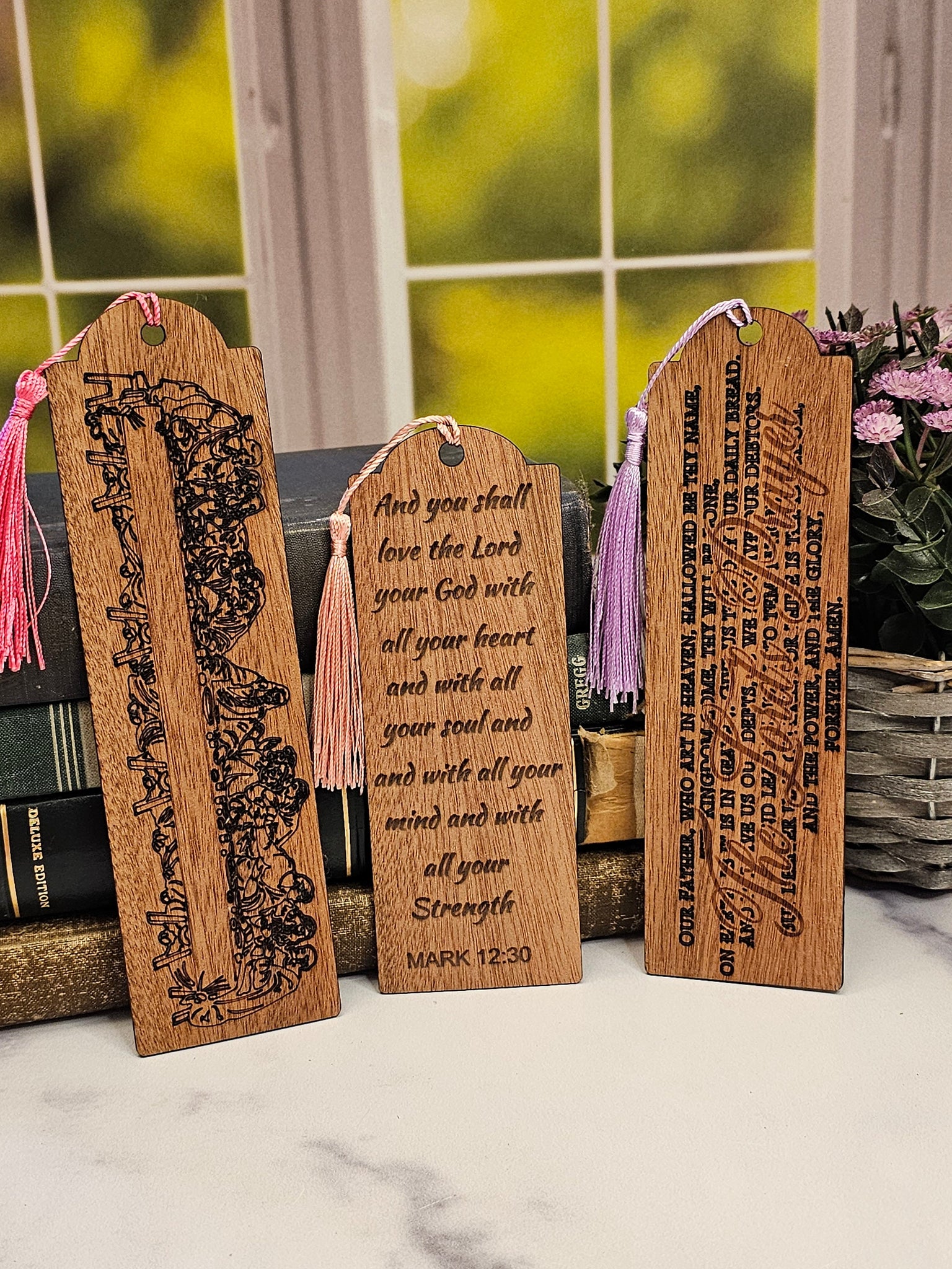 Bookmarks Religous Wood Religious Themed Bookmarks | Great Gift for Religious Book Lovers ...
