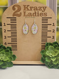 Wood Handmade Flower Dangle Earrings | Cute Floral Earrings | Beautiful Jewelry Gift | Lightweight Wood Earrings