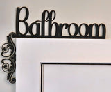 Bathroom Sign - Custom Trim Sitter for Doors - Decorative Door Accent