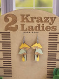 Wood Handmade Mushroom Dangle Earrings | Cute Mushroom Earrings | Beautiful Jewelry Gift | Lightweight Wood Earrings