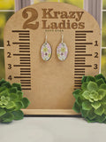 Wood Handmade Flower Dangle Earrings | Cute Floral Earrings | Beautiful Jewelry Gift | Lightweight Wood Earrings