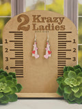 Wood Handmade Valentine Heart Dangle Earrings | Cute Heart Earrings | Beautiful Jewelry Gift | Lightweight Wood Earrings