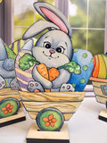 Easter Shelf Sitters | Easter home Decor | Spring Decor | Wood Home Decor | Easter Bunnies | Easter Eggs | Easter Train