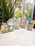 Easter Shelf Sitters | Easter home Decor | Spring Decor | Wood Home Decor | Easter Bunnies | Easter Eggs | Easter Train