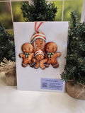 Gingerbread Family Christmas Ornament One-Sided Whimsical Gingerbread Men