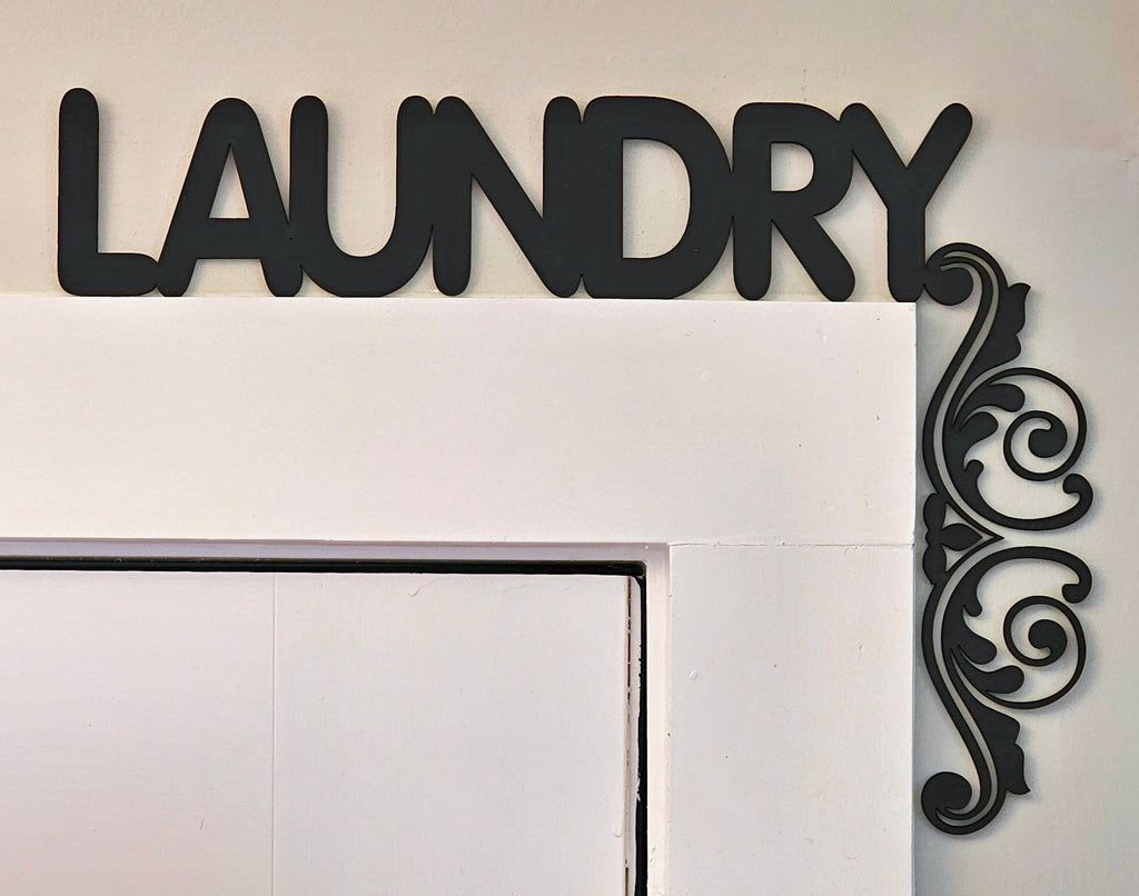 Laundry Sign | Custom Door Trim | Laundry Corner | Door Trim Sitter | Custom Door Sign | Custom Door Sitter | Door Corner Sign | Laundry